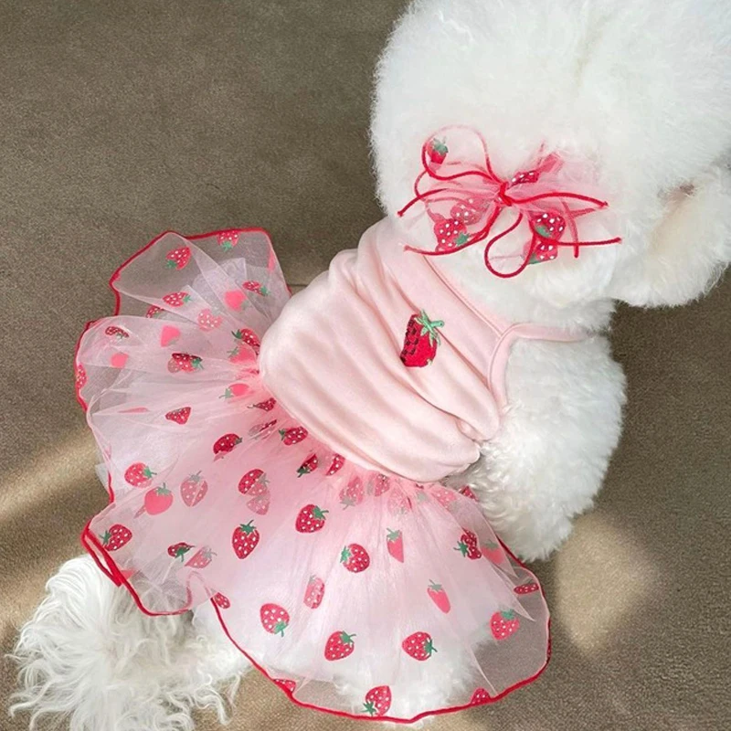 Pet Supplies York - Lindo vestido para perros pequeños, falda